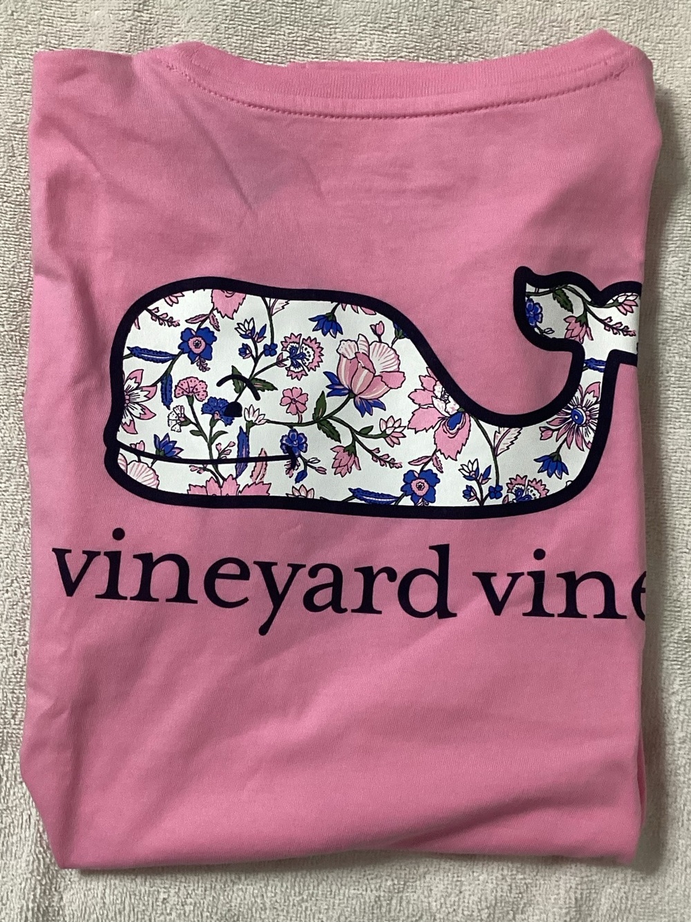 Vineyard Vines Cotton Candy Thalia Floral Whale SS Tee choose a Women’s XL or Lg